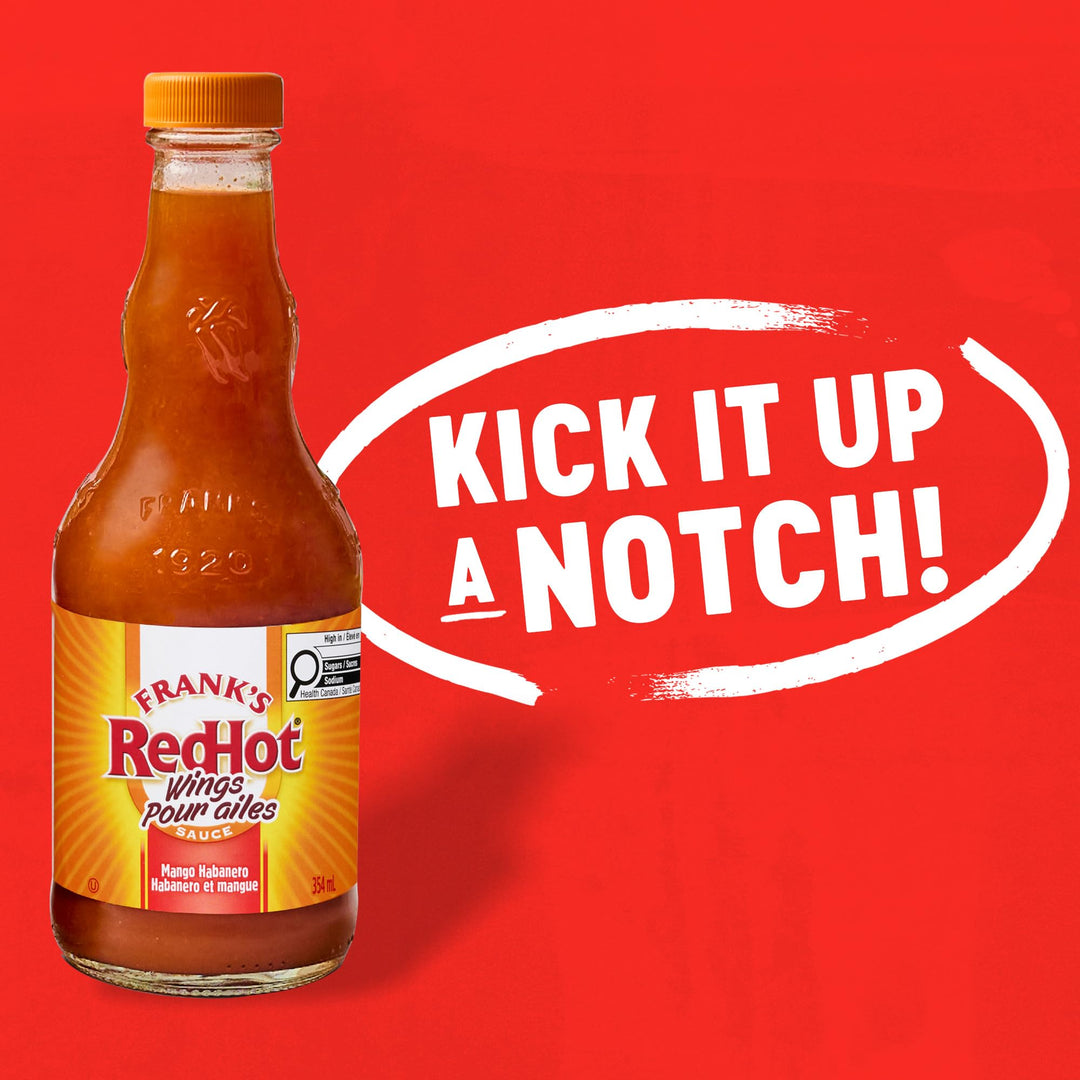 Frank's RedHot Mango Habanero Wings Sauce – 2 x 354mL Bottle - Canadian Distribution - Ships Free Within Canada on Orders Above CAD $199