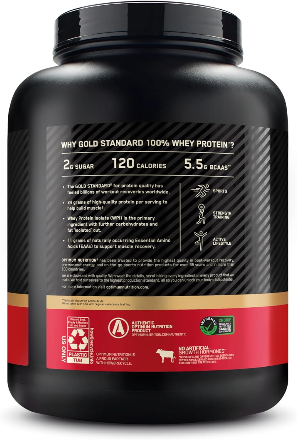 Optimum Nutrition – Gold Standard Whey Protein – Milk Chocolate – 2.27 kg, 70 Servings