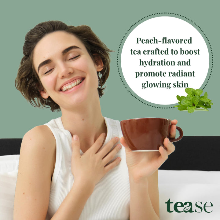 Tease Tea Organic Midnight Mint - Caffeine-Free Herbal Digestive Blend with Peppermint, Spearmint & Peach - Canadian Distribution - Ships Free Within Canada on Orders Above CAD $199