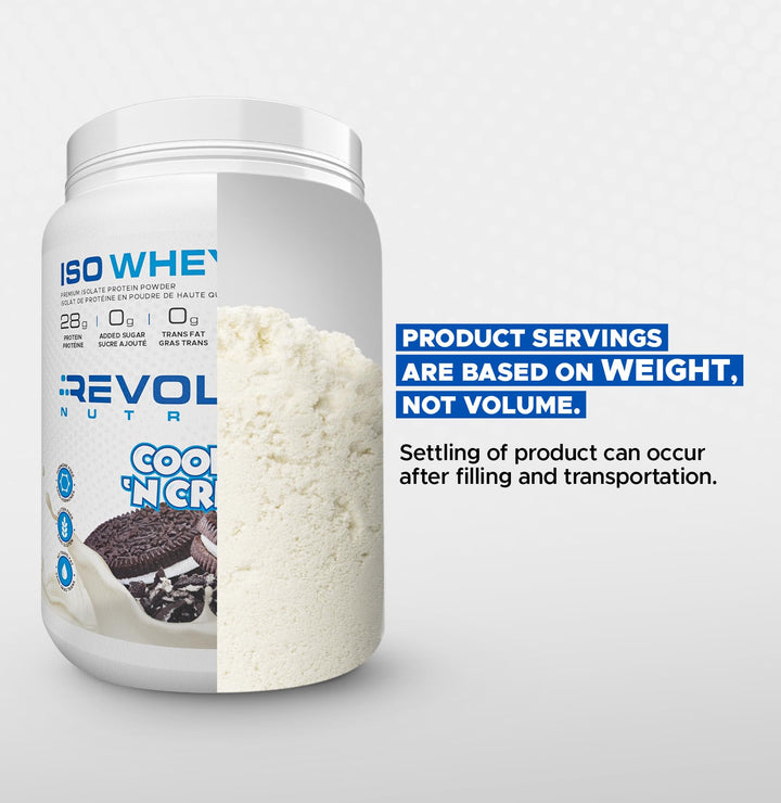 Revolution Nutrition – Iso Whey Protein Powder – Cookies and Cream – 2lb – 100 percent isolate