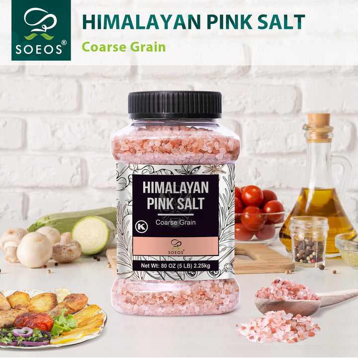Soeos – Himalayan Pink Salt – Coarse Grain – 2.25kg – Mineral-Dense
