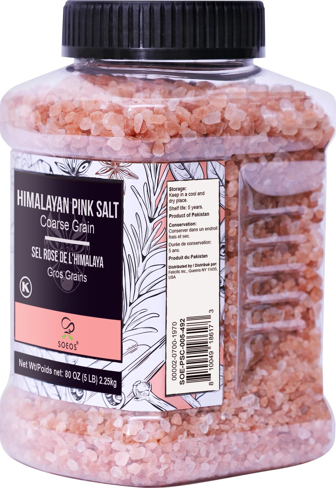 Soeos – Himalayan Pink Salt – Coarse Grain – 2.25kg – Mineral-Dense