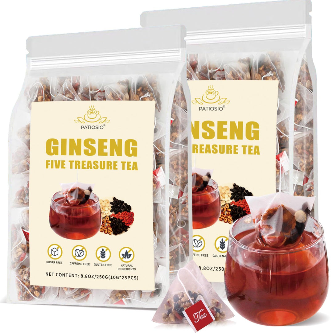 Ginseng Five Treasures – Kidney Tea – Herbal Detox Tea – 2 Pack (50 pcs)