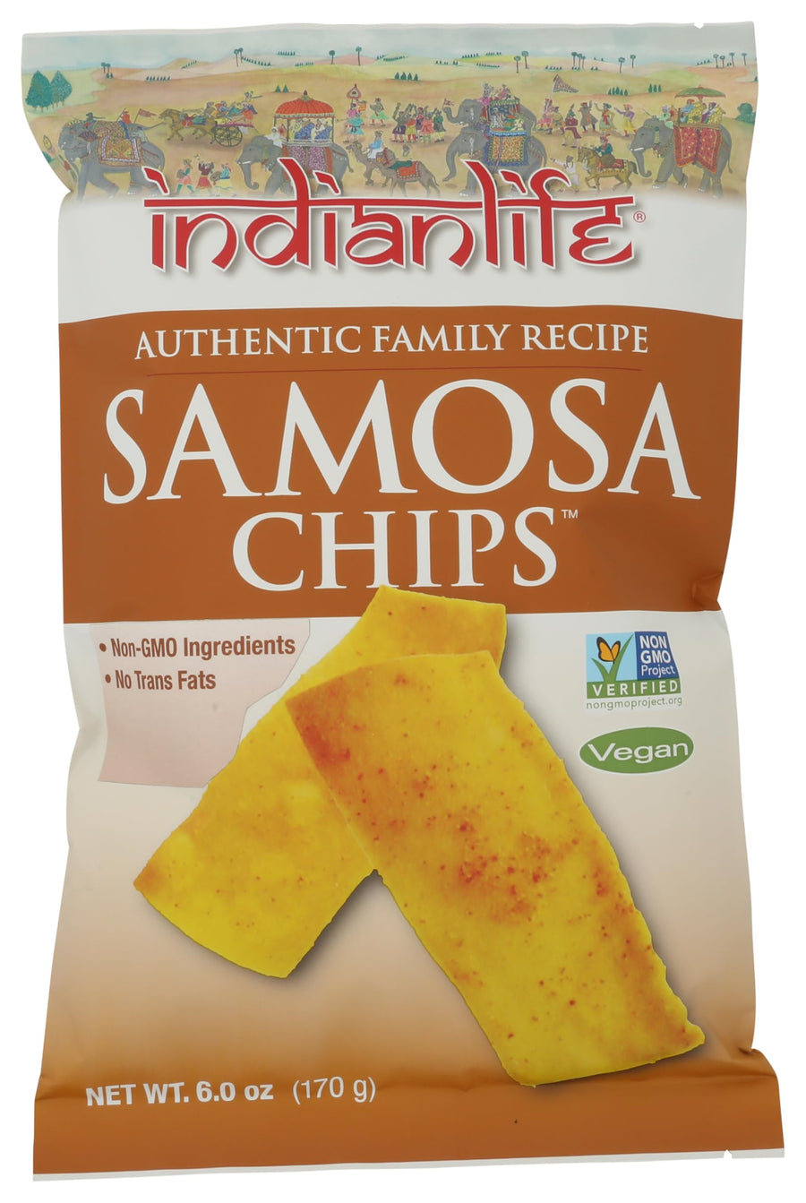 Indian Life Foods Samosa Chips, 2 x 6 Oz - Canadian Distribution - Ships Free Within Canada on Orders Above CAD $199