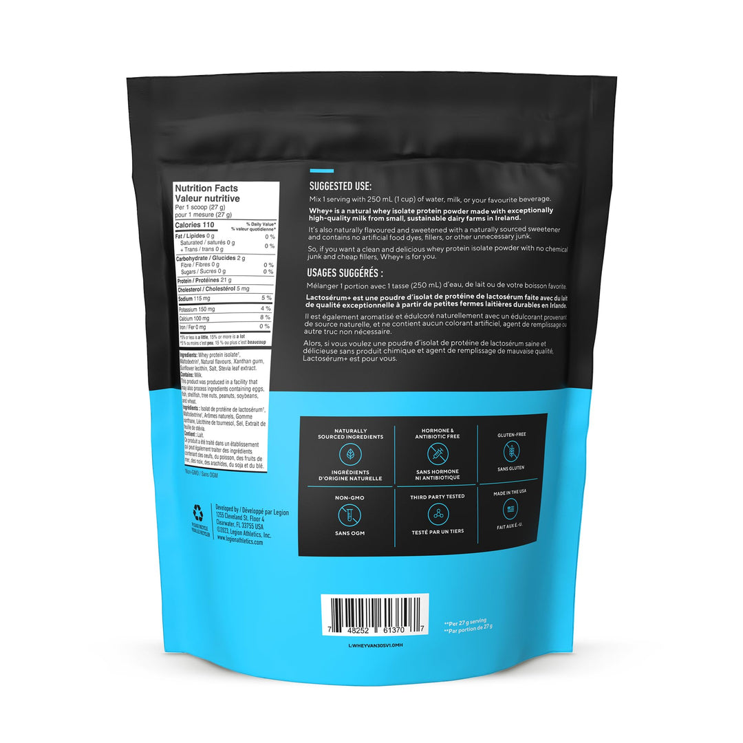 Legion – Whey+ Isolate Protein – Vanilla – 30 Servings