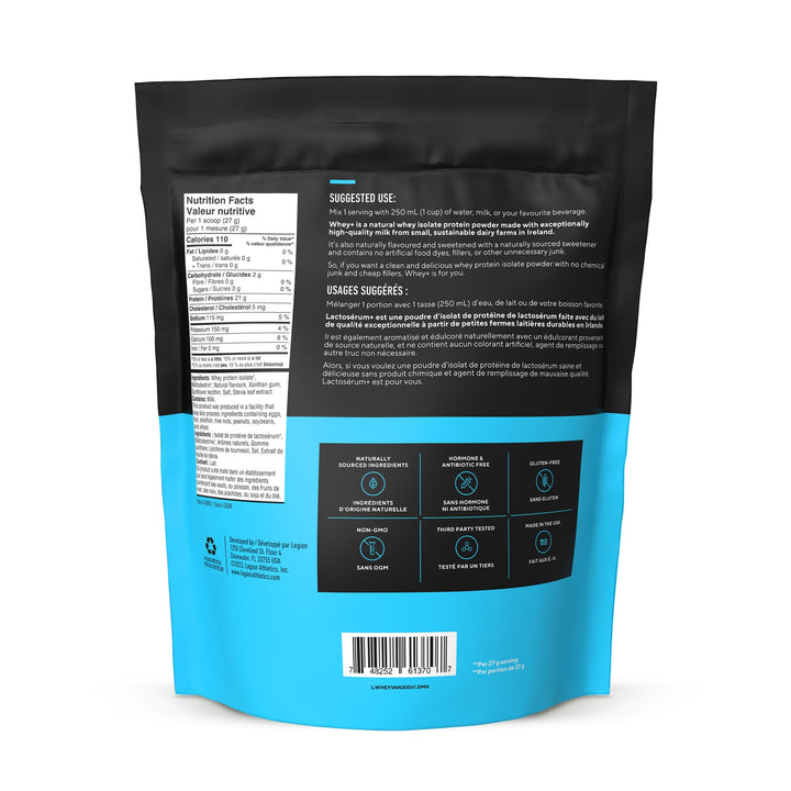 Legion – Whey+ Isolate Protein – Vanilla – 30 Servings