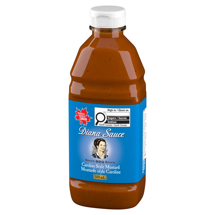 Diana Carolina Style Mustard BBQ Sauce – 500 mL Bottle for Grilling & Marinating - Canadian Distribution - Ships Free Within Canada on Orders Above CAD $199