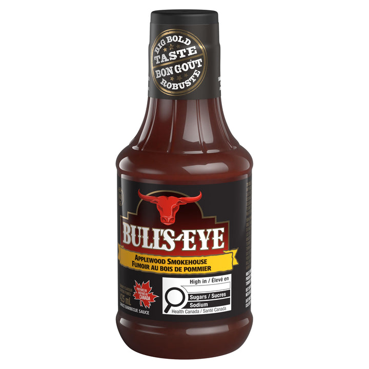 Bull's-Eye Applewood Smokehouse Barbecue Sauce, 425 mL – Perfect for Marinating and Grilling - Canadian Distribution - Ships Free Within Canada on Orders Above CAD $199