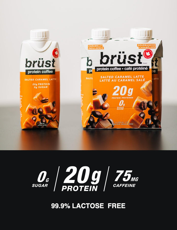 Brüst – Protein Coffee – Salted Caramel Latte – 330mL x 12