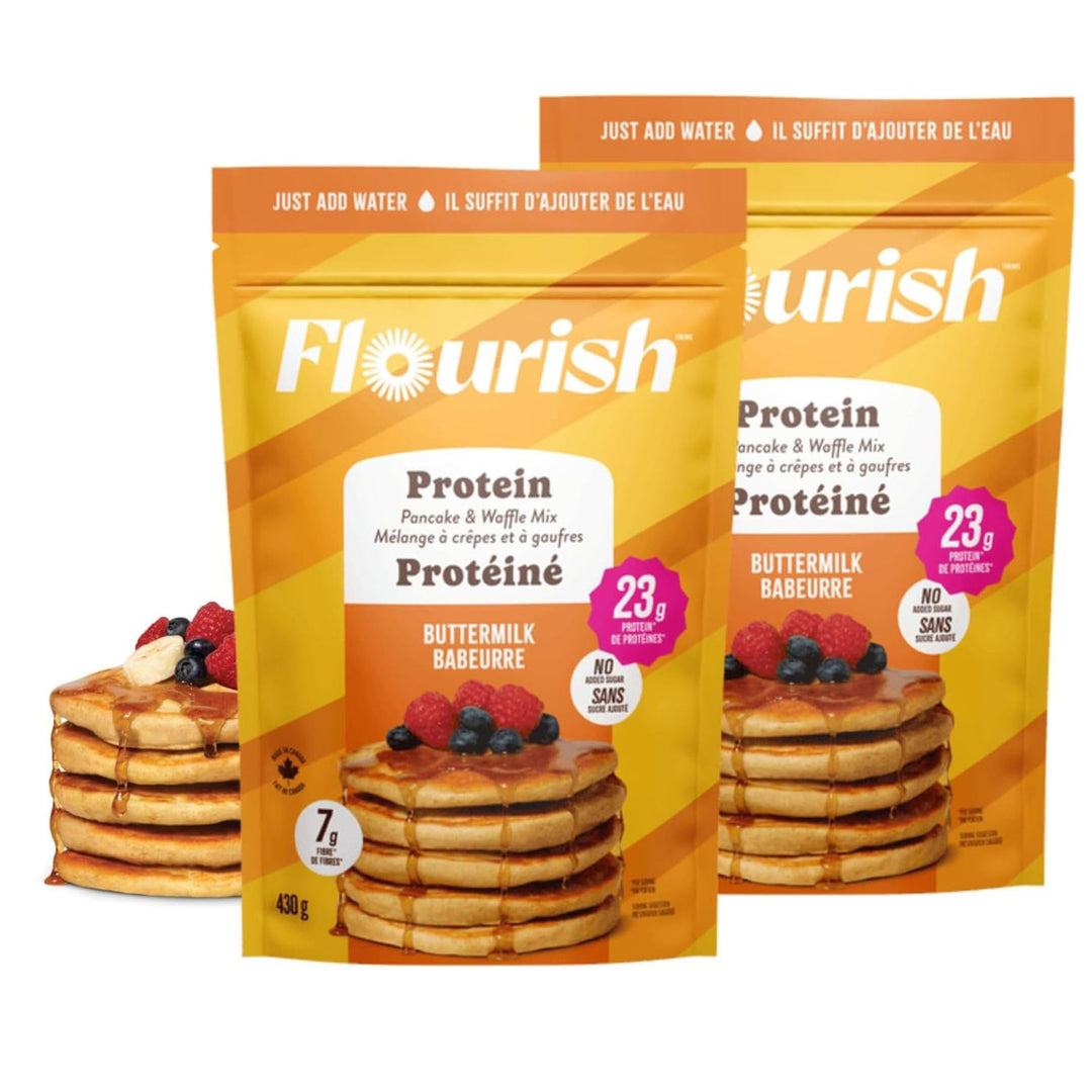 Flourish – Protein Pancake & Waffle Mix – Buttermilk – 430g x 2