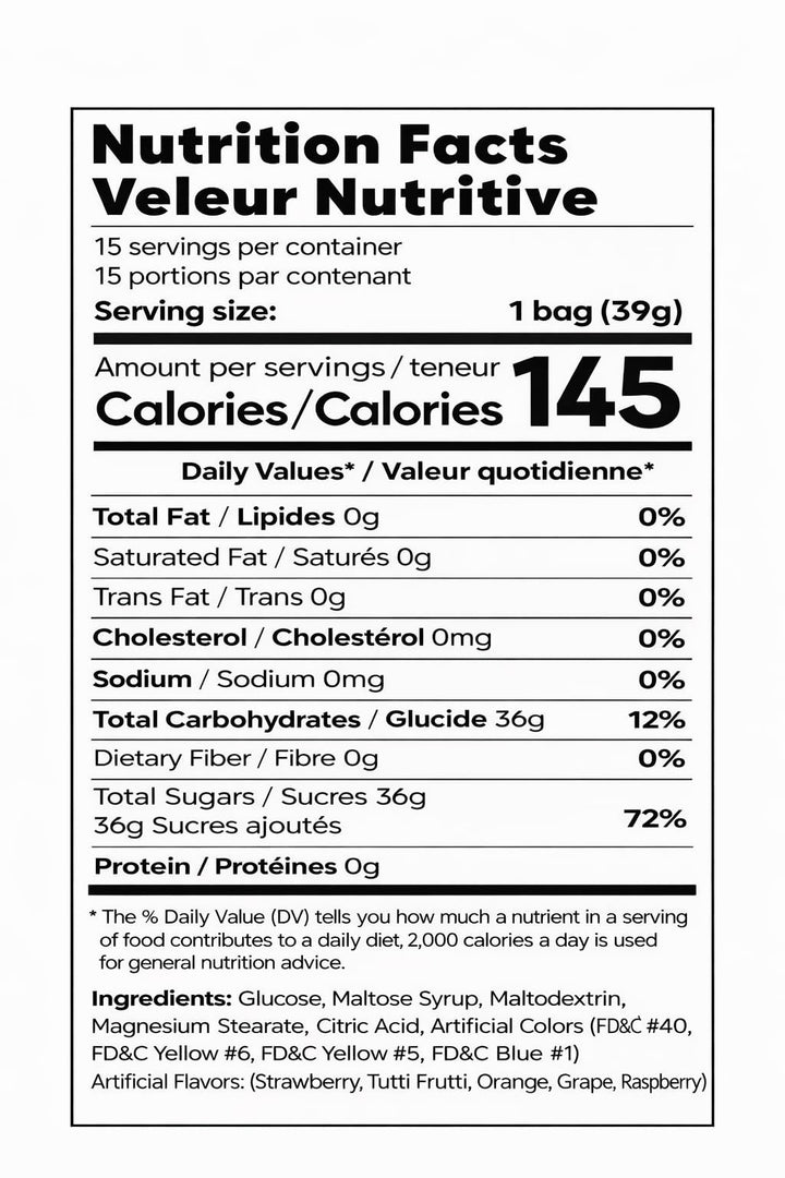 Sachets de 15 cœurs à messages pour la Saint-Valentin – Sachets en forme de cœur remplis de petits messages sucrés – 5 délicieuses saveurs – Bonbons en vrac en forme de cœur – 37 g par sachet