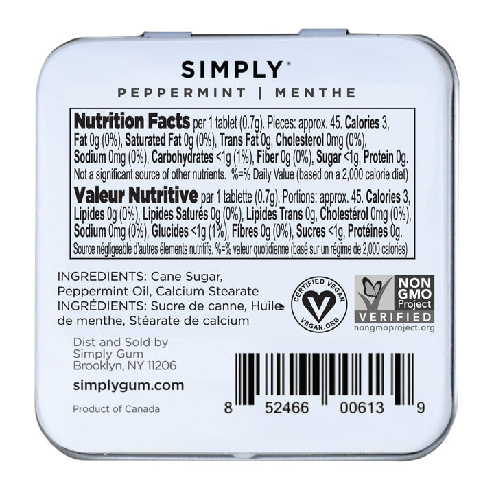Simply Mints – Peppermint Mints – Original – 6 Pack / 180 Pieces – Natural ingredients
