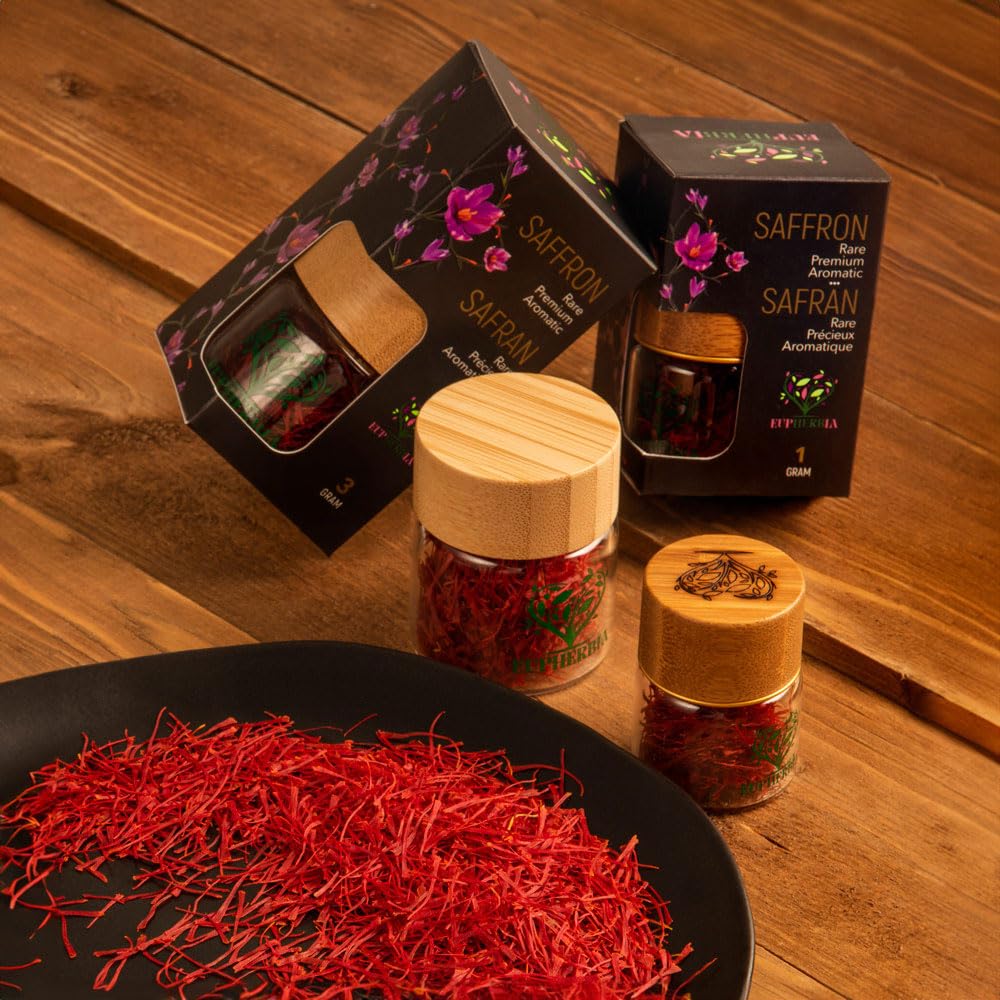 EUPHERBIA – Saffron Threads – Grade A Plus – 3g – Hand harvested