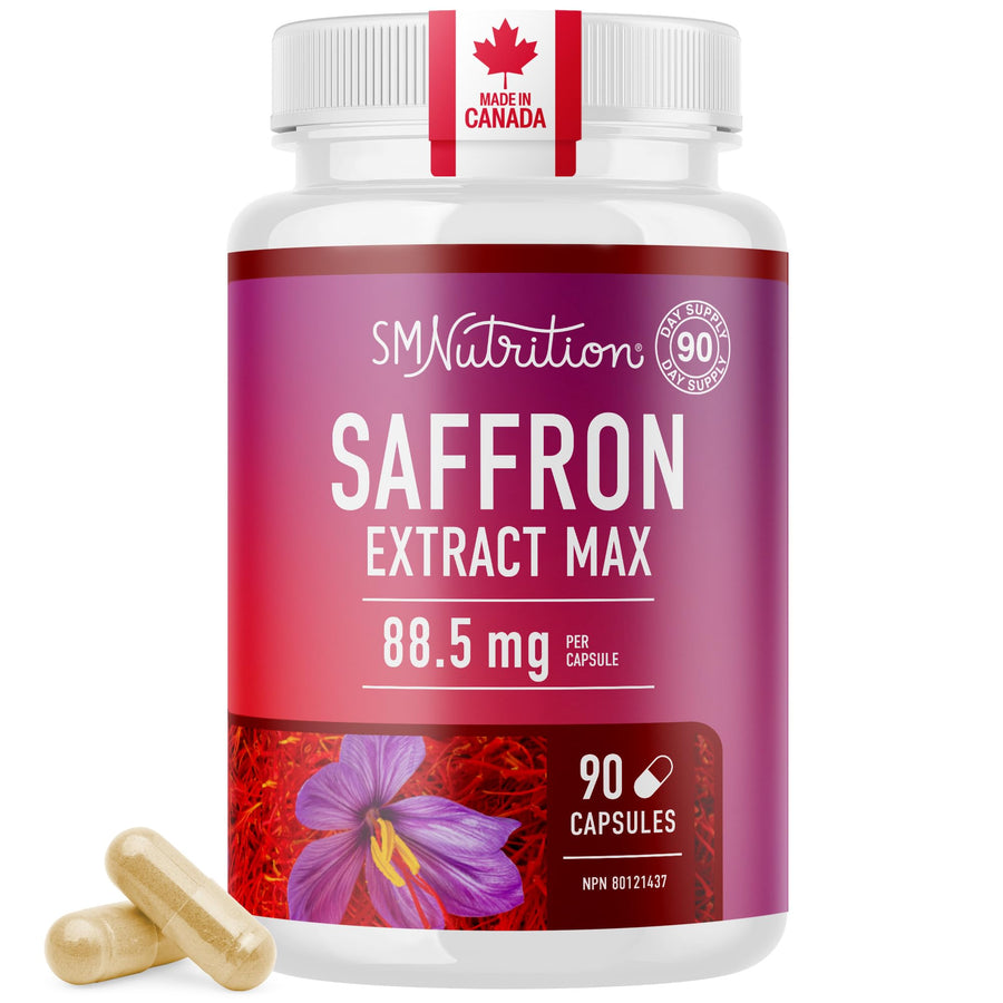 Saffron Extract Supplement - 88.5mg - 90 Capsules - 3:1 Ratio - Vegetarian