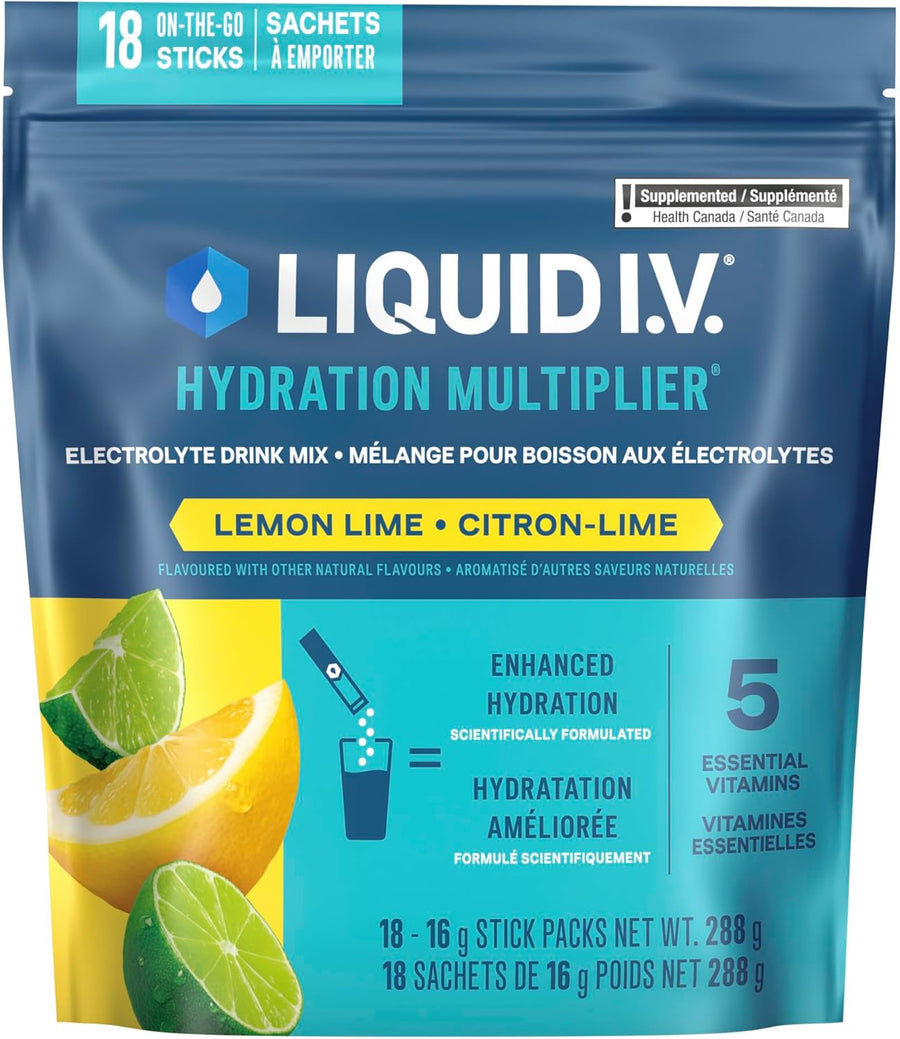 Liquid I.V. – Hydration Multiplier – Lemon Lime – 18 Sticks