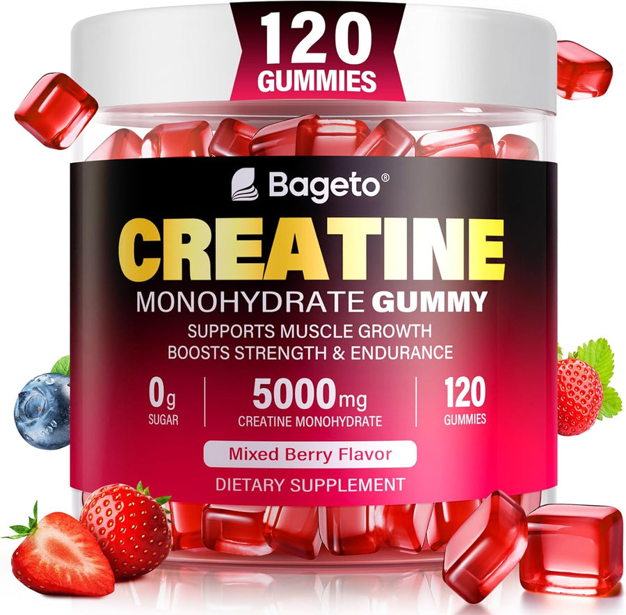 Creatine Gummies – Mixed Berry – 120 Count (5 g Each)
