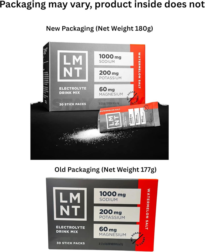 LMNT – Electrolyte Powder Packets – Watermelon Salt – 30 Sticks