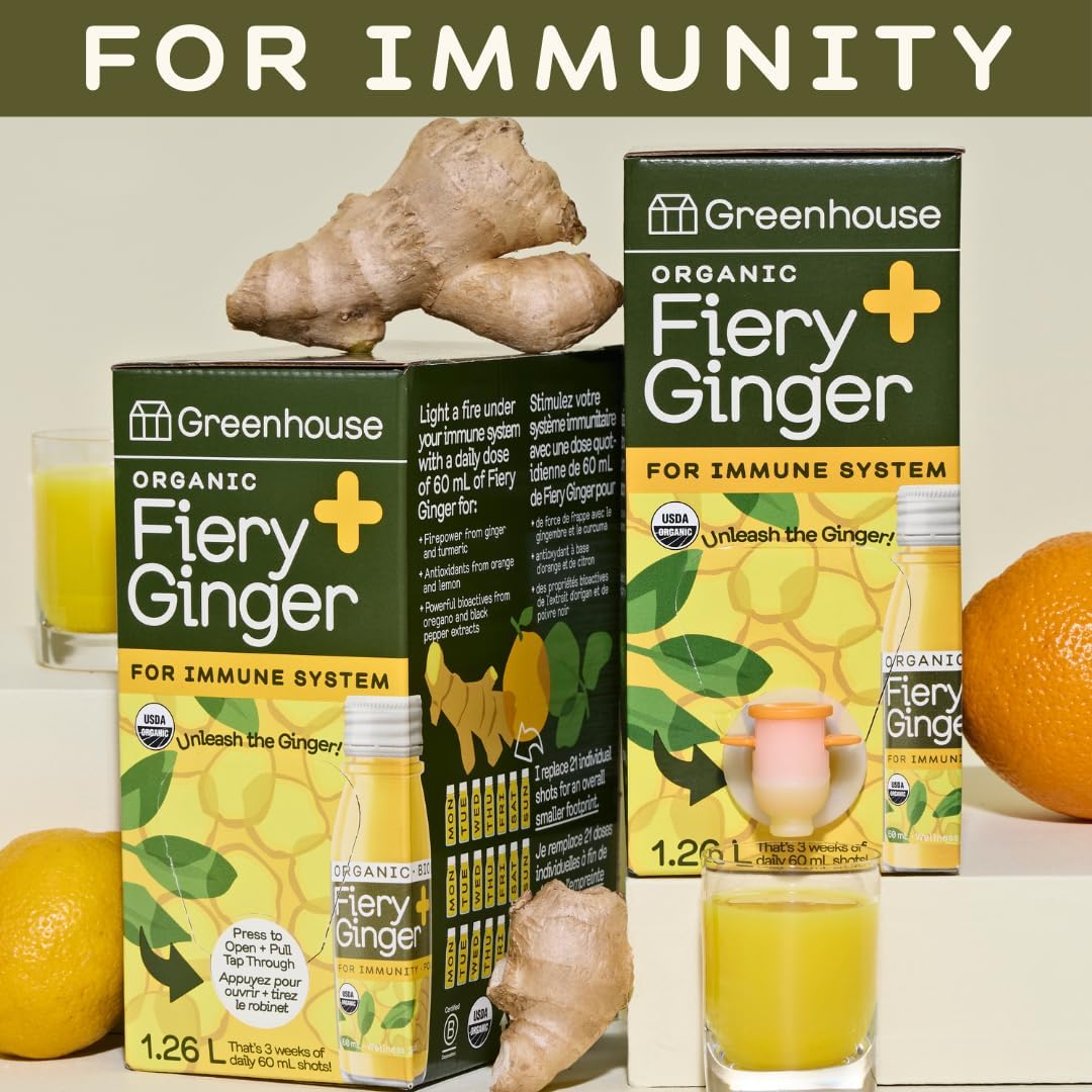 Greenhouse Juice – Fiery Ginger Wellness Shot – 1.26 L, 2 Pack