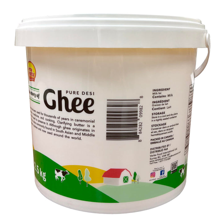 Verka Pure Desi Ghee (Clarified Butter), 2.5 kg - Canadian Distribution - Ships Free Within Canada on Orders Above CAD $199