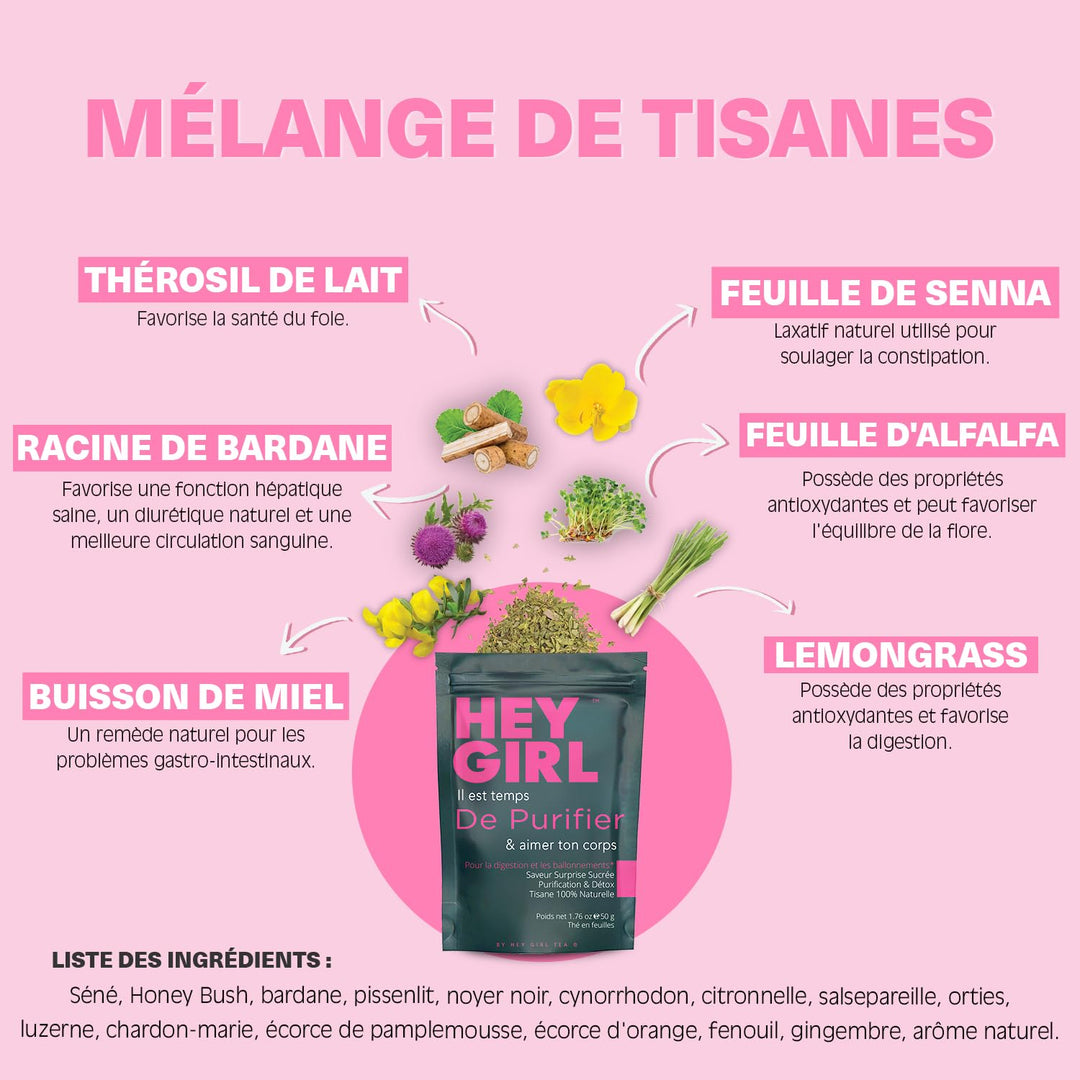 Hey Girl Tea – Loose Leaf Detox Tea – Herbal Detox Blend – Supports digestion