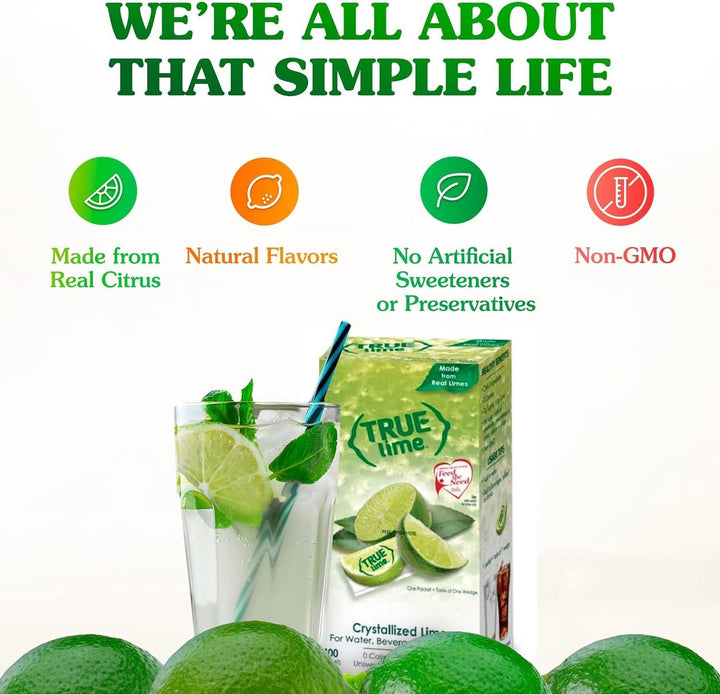 True Lime – Water Enhancer – Lime – 2 × 100 Pack – Real lime no preservatives