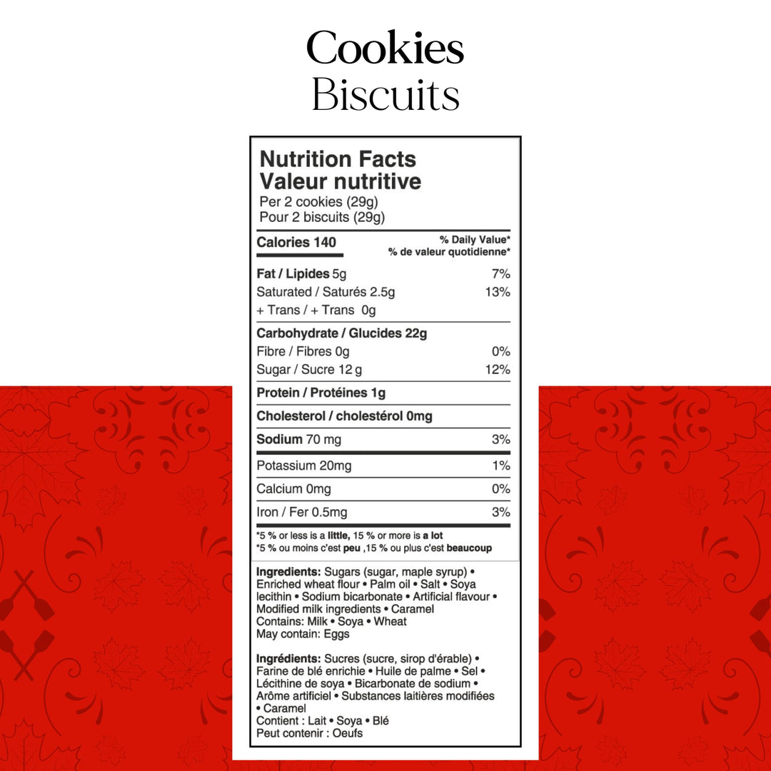 Little Quebec Sugar Shack – Maple Cookies – Traditional – 24 Count – Collectible Tin