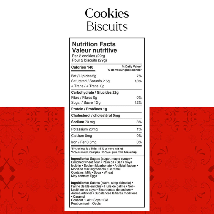 Little Quebec Sugar Shack – Maple Cookies – Traditional – 24 Count – Collectible Tin