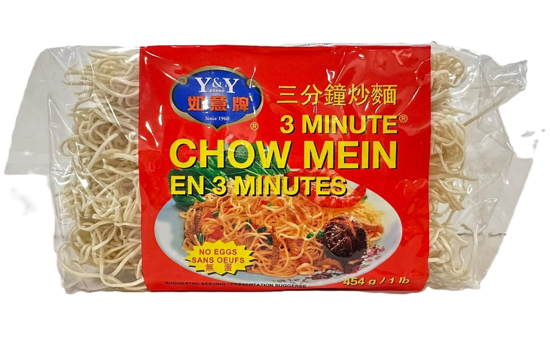 Y&Y 3-Minute Chow Mein Noodles – Quick-Cook Asian Stir-Fry Noodles, 12 Packs x 454g - Canadian Distribution - Ships Free Within Canada on Orders Above CAD $199