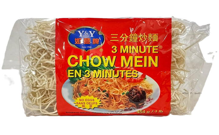 Y&Y 3-Minute Chow Mein Noodles – Quick-Cook Asian Stir-Fry Noodles, 12 Packs x 454g - Canadian Distribution - Ships Free Within Canada on Orders Above CAD $199