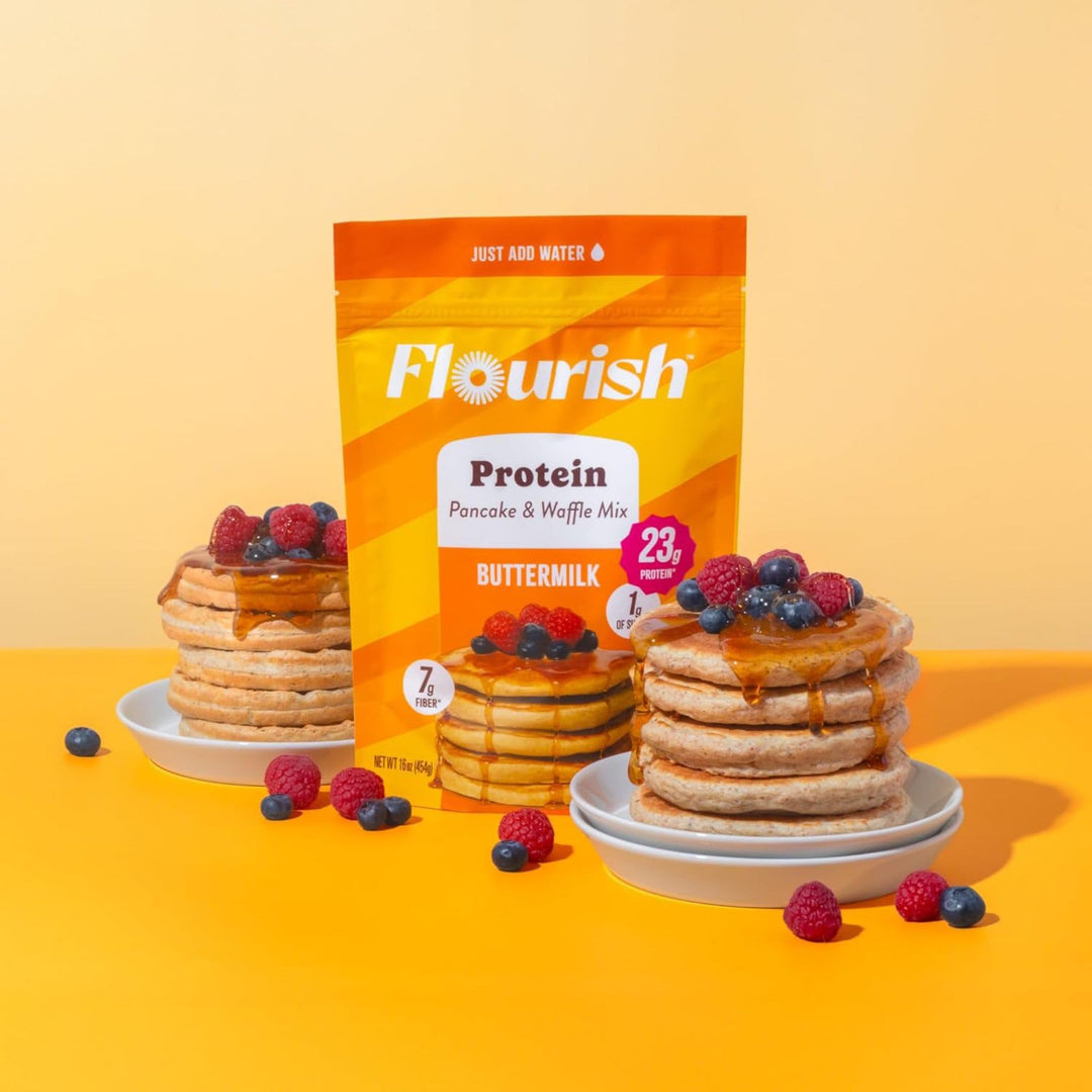 Flourish – Protein Pancake & Waffle Mix – Buttermilk – 430g x 2