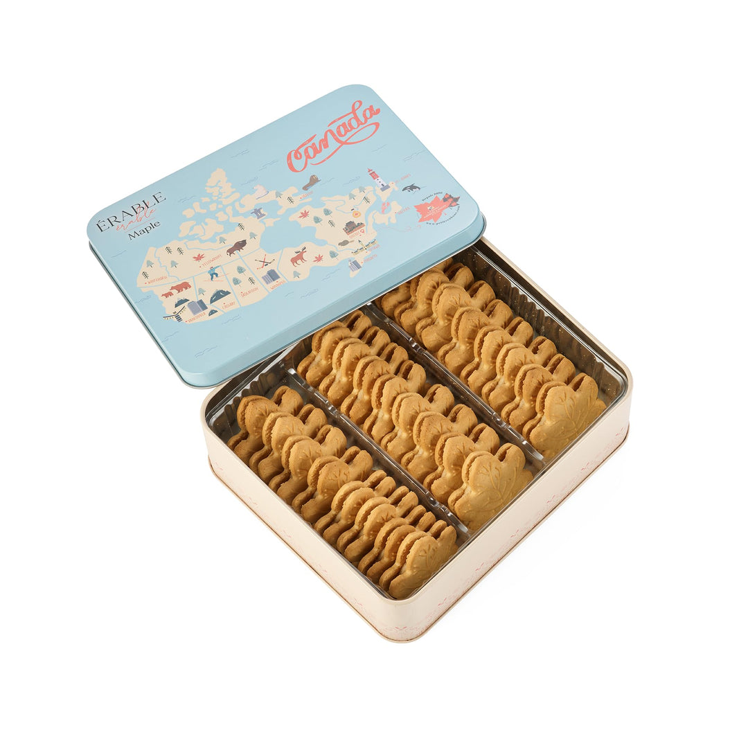 Little Quebec Sugar Shack – Maple Cookies – Traditional – 24 Count – Collectible Tin