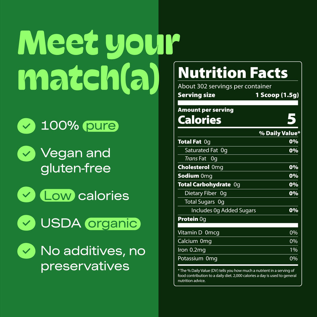 MATCHA DNA - Certified Organic Matcha Green Tea Powder - 454g (16 oz)