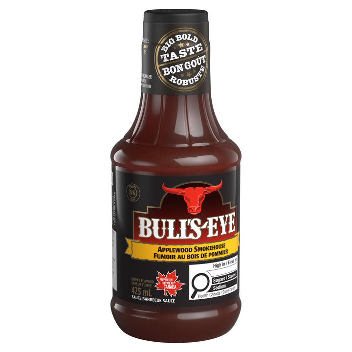 Bull's-Eye Applewood Smokehouse Barbecue Sauce, 2 x 425 mL - Canadian Distribution - Ships Free Within Canada on Orders Above CAD $199