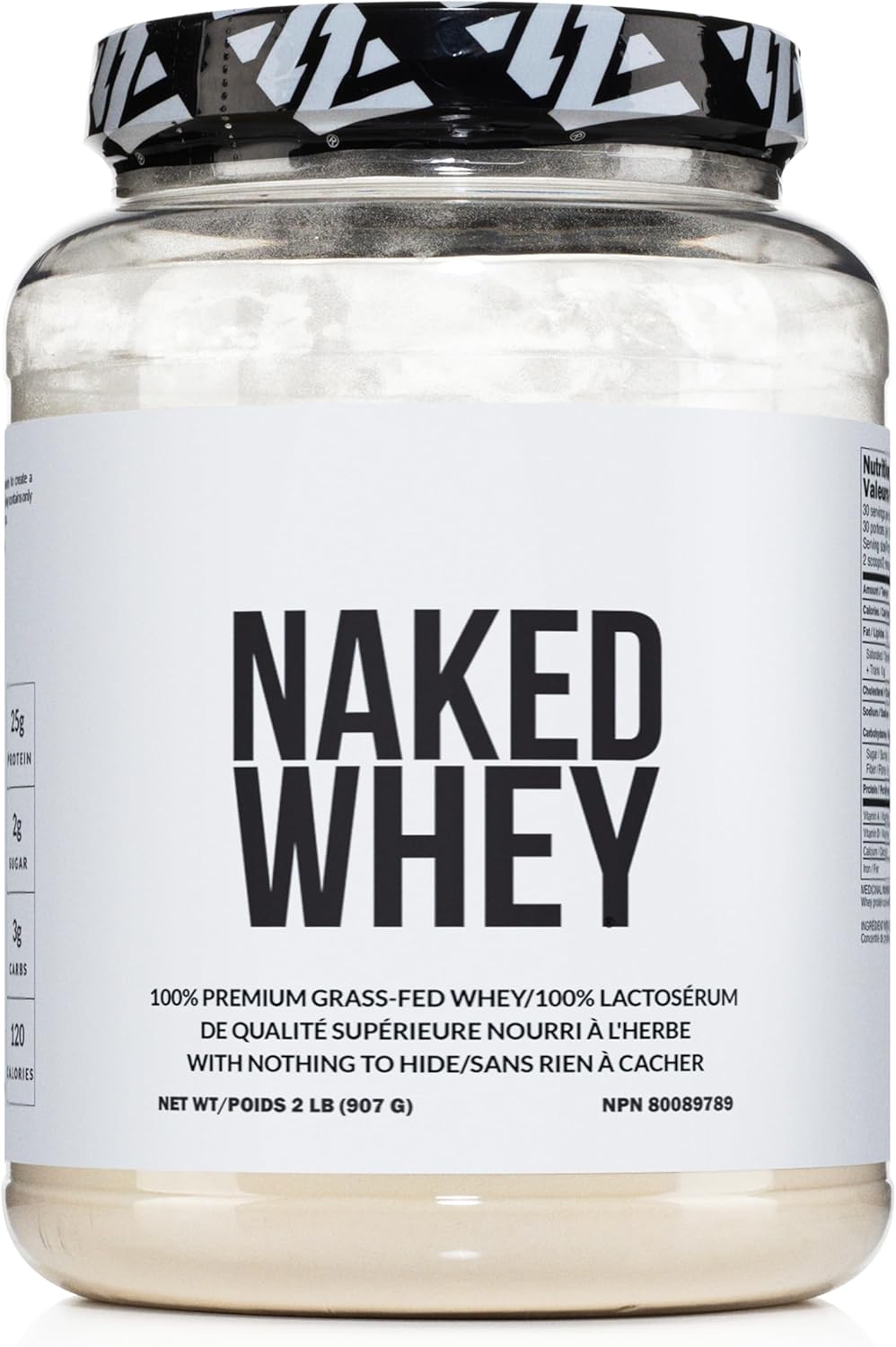 NAKED – Whey Protein Powder – Unflavored – 2 lb – Ships Free