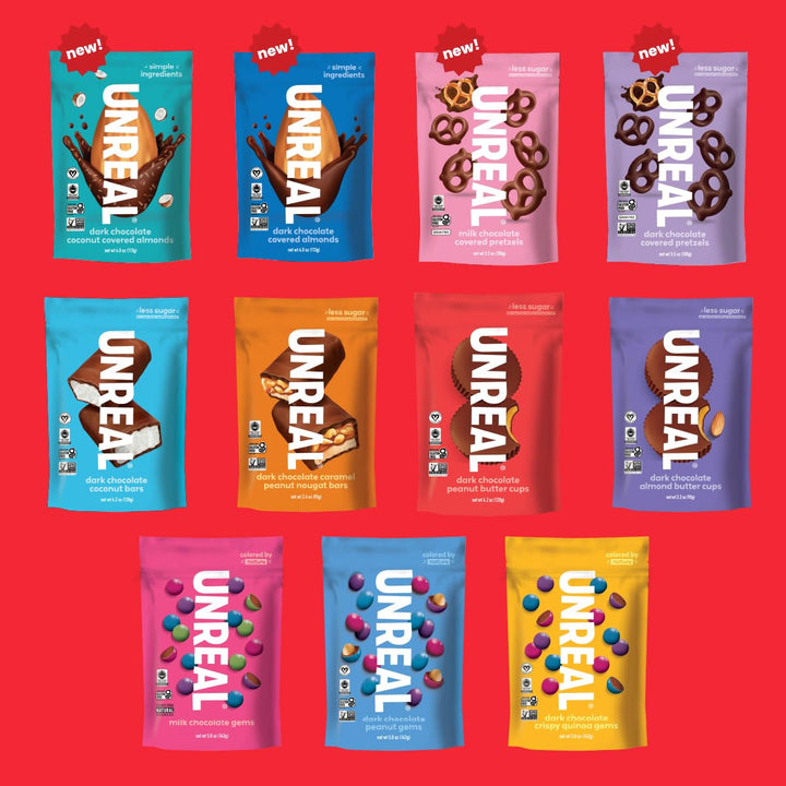 Unreal Dark Chocolate Peanut Butter Cups - 2 x Single Pack - Canadian Distribution - Ships Free Within Canada on Orders Above CAD $199