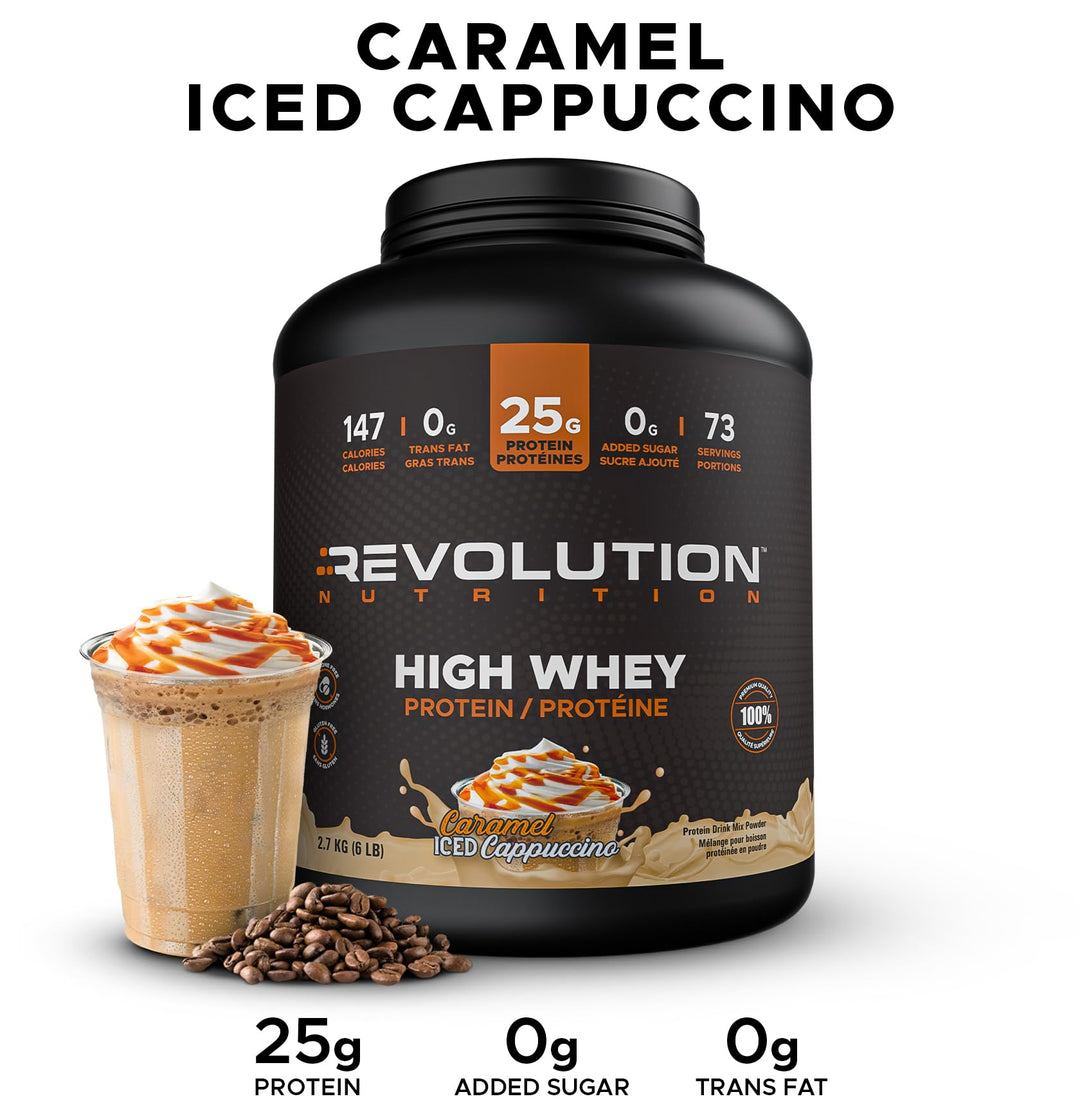 Revolution - High Whey Isolate Protein Powder - Caramel Iced Cappuccino - 6LB