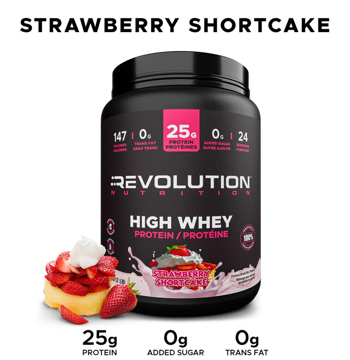 Revolution Nutrition – High Whey Isolate Protein Powder – Strawberry Shortcake – 2LB
