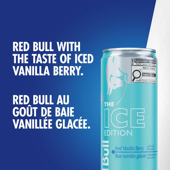Red Bull Ice Edition Iced Vanilla Berry Energy Drink, 473ml (12 Pack) - Canadian Distribution - Ships Free Within Canada on Orders Above CAD $199