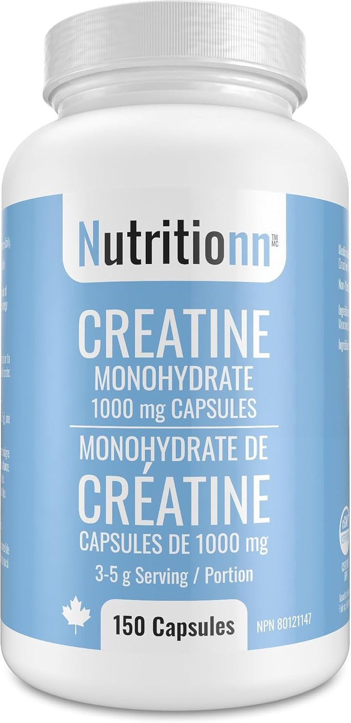 Nutritionn – Creatine Monohydrate Capsules – 1000 mg x 150 Pills
