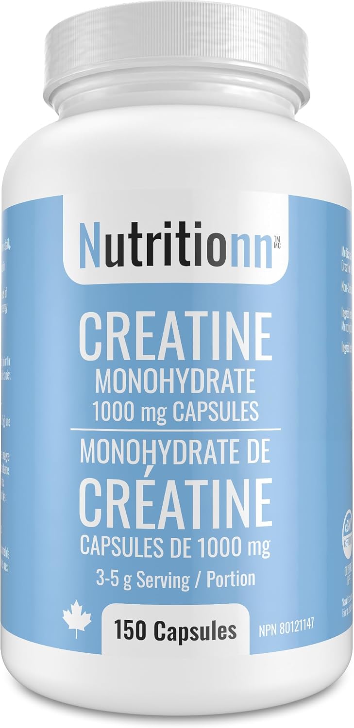 Nutritionn – Creatine Monohydrate Capsules – 1000 mg x 150 Pills