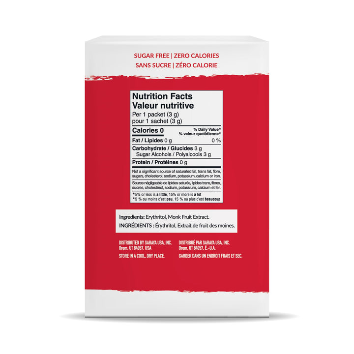 Lakanto Monkfruit Sweetener Packets with Erythritol - Zero Calorie Sugar Alternative, Keto & Diabetic Friendly (2 x 3g, 30 Packets) - Canadian Distribution - Ships Free Within Canada on Orders Above CAD $199