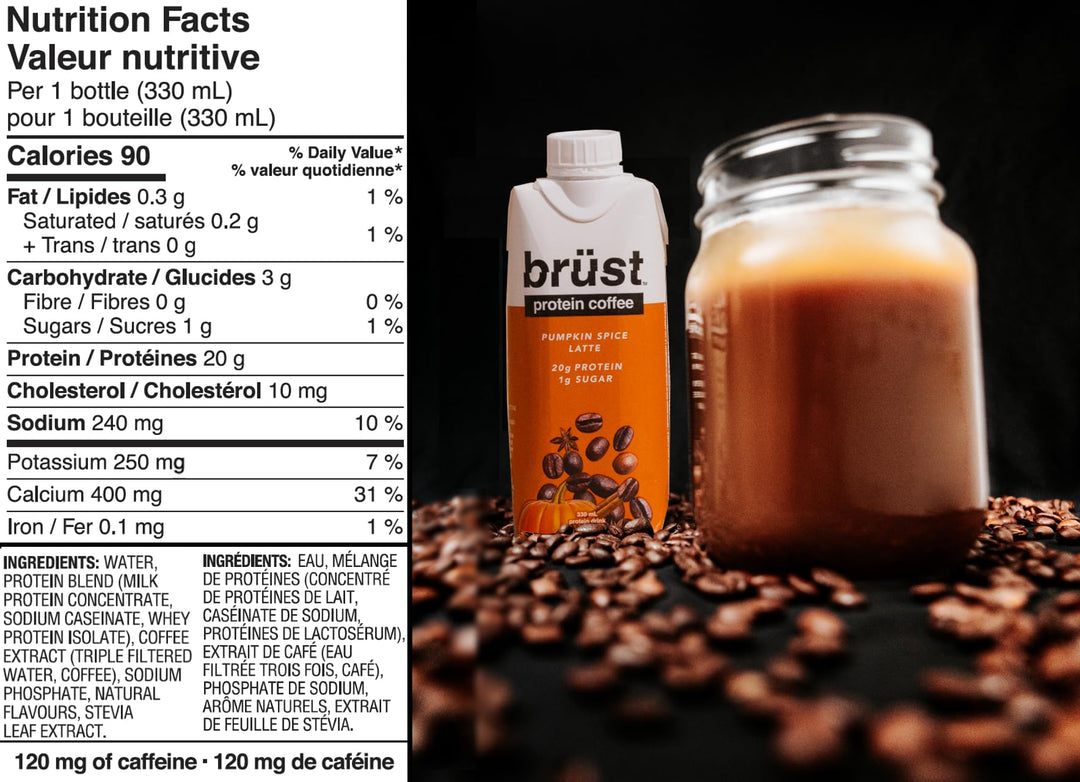 Brüst – Protein Coffee – Pumpkin Spice Latte – 12 × 330 ml