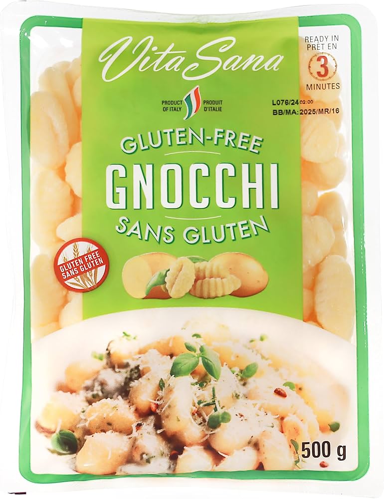 Pasta Gnocchi Potato Gluten-Free - 12 x 500 g - Vita Sana - Restaurant and Foodservice Ingredients - Canadian Distribution