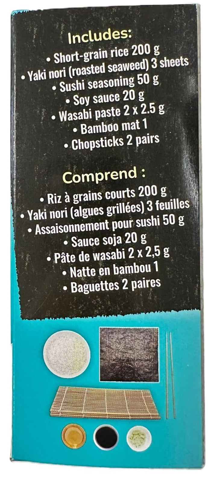 Kit de préparation de sushis familial asiatique, facile à utiliser, pour les fêtes, amateur de sushis 283g