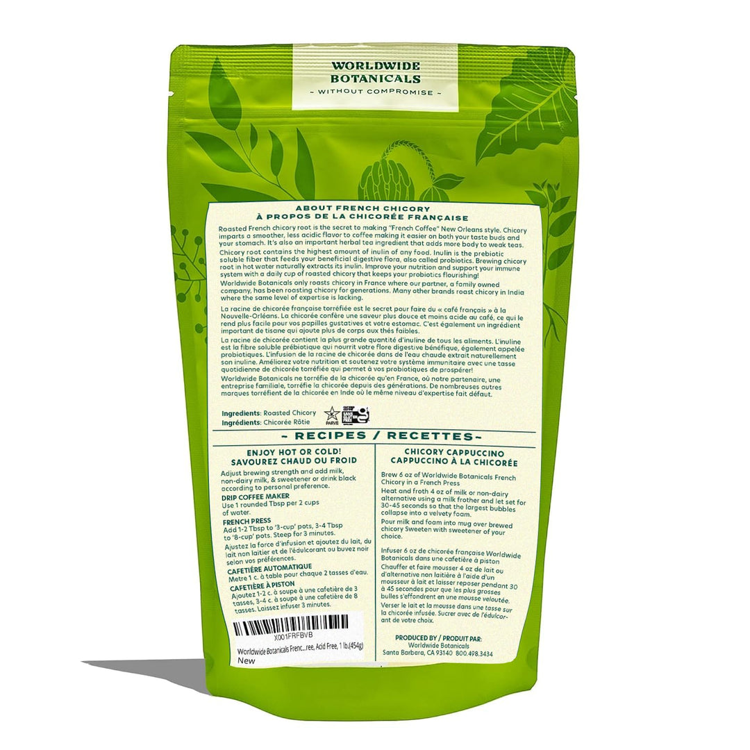 Worldwide Botanicals – Roasted Chicory Root – Original – 2 × 454g – Coffee alternative