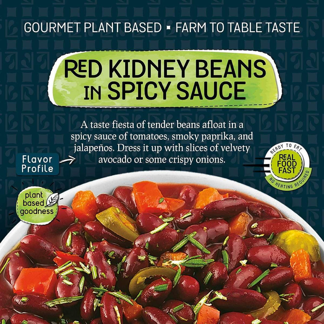 Mediterranean, Ready to Eat Red Kidney Beans in Spicy Sauce, Gluten Free, Plant Based, Vegan, No Preservatives, No Colorants, No Artificial Flavors, 250GR (Pack of 9) - Canadian Distribution - Ships Free Within Canada on Orders Above CAD $199