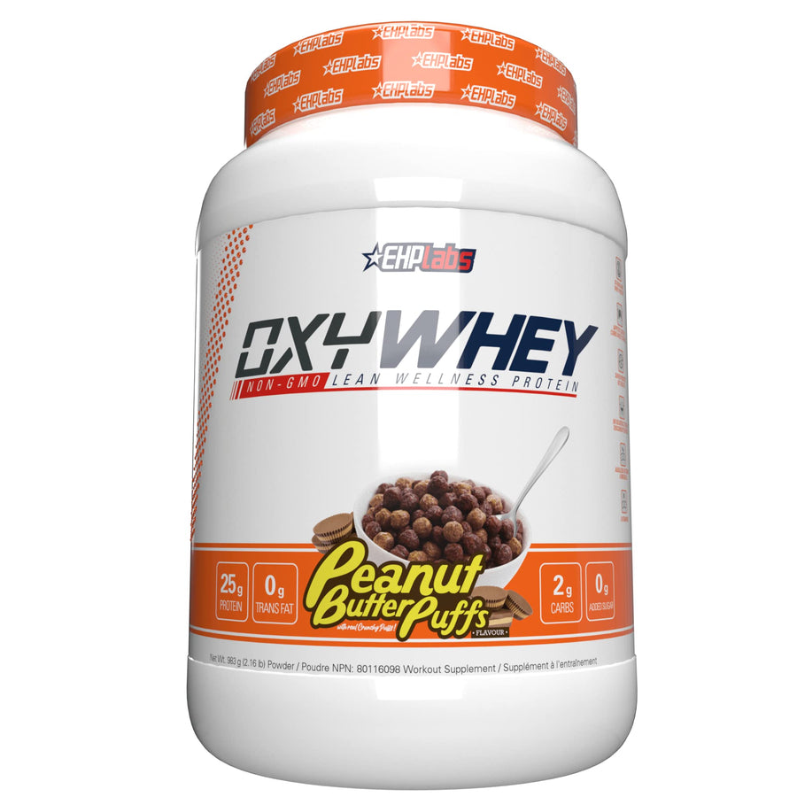 EHP Labs – OxyWhey Protein Powder – Peanut Butter Puffs – 27 Servings – 25g whey isolate