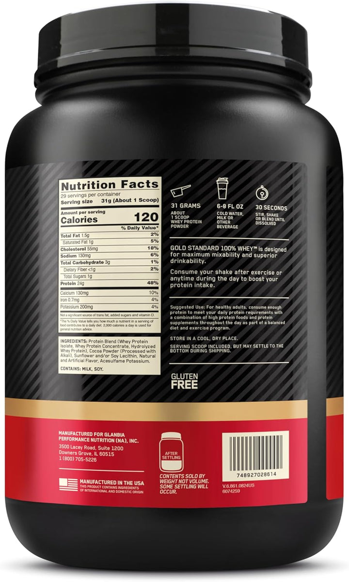 Optimum Nutrition – Gold Standard Whey Protein – Double Rich Chocolate – 5 lb
