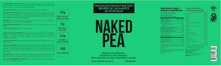 Pea – Chocolate Peanut Butter Protein Powder – 52 Servings – 5lb