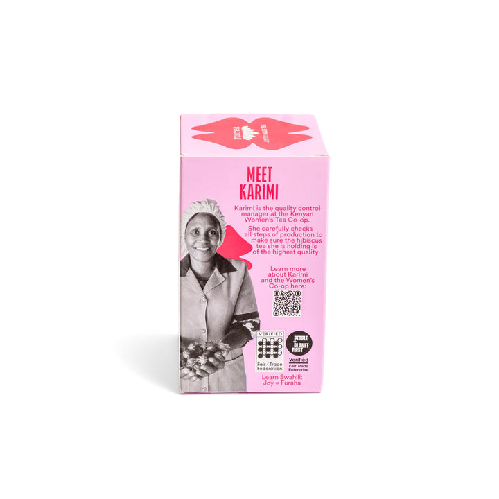 JusTea Hibiscus Glow Herbal Tea - Organic, Caffeine-Free, Fair-Trade, Plastic-Free (2 x 16 Bags) - Canadian Distribution - Ships Free Within Canada on Orders Above CAD $199